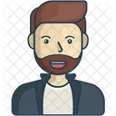 Barba Avatar Hipster Ícone