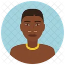 Africano Homem Avatar Ícone