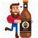 Homem alcoólatra  Ícone