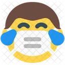 Alegria Do Homem Emoji Com Mascara Facial Emoji Ícone