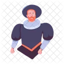 Personagem Masculino Homem Antigo Personagem Humano Ícone