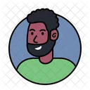 Avatar de homem barba  Ícone