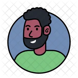 Avatar de homem barba  Ícone