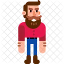 Homem barbado  Ícone