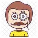 Homem Bigode Macho Avatar Humano Ícone