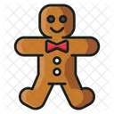 Boneco De Gengibre Biscoito Biscoito Ícone