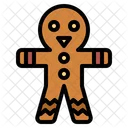 Boneco De Gengibre Biscoito Padaria Ícone