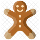 Boneco De Gengibre Comida Biscoito Icon