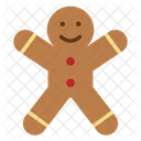 Boneco De Gengibre Biscoito Natal Ícone