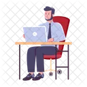 Empresario Empresario Funcionario Online Ícone