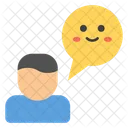 Homem Falando Falando Emoticone Emoticon Ícone