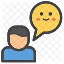 Homem Falando Falando Emoticone Emoticon Ícone