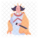 Homem Medieval Guerreiro De Fantasia Personagem Ficticio Ícone
