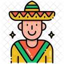 Homem Mexicano Mariachi Mexicano Ícone