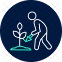 Homem Plantando Arvore Homem Plantando Ícone