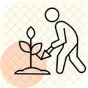 Homem Plantando Arvore Homem Plantando Ícone
