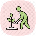 Homem Plantando Arvore Ícone
