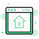 Home Website Security Estate Website Home Lock Icon