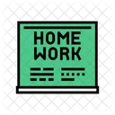 Homework Blackboard Color Icon
