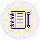 Homework Assignment Line Icon Icon