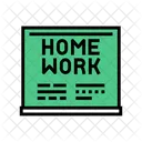 Homework Blackboard Color Icon