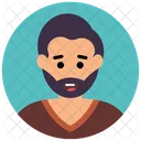 Homme barbu  Icône