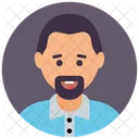 Homme barbu  Icône