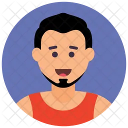 Homme barbu  Icône