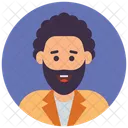 Homme barbu  Icône