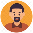 Homme barbu  Icône