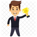 Homme d'affaires primé  Icône