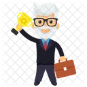 Homme d'affaires primé  Icône