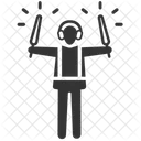 Homme De Signal De Porte Avions Triage Davions Equipage Icon