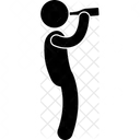 Homme Ivre Ivre Dependance Icône