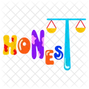 Honest Word Honest Justice Scale Icon