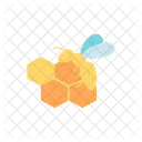 꿀벌과 빗  아이콘