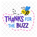 Honey Bee Thanks Gratitude Icon