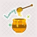 Honey Dipper Honey Jar Honey Bottle 아이콘