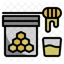 Honey Jar Bee Coffee Icon
