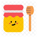 Honey Jar And Stick Honey Jar Stick Icon