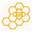 Wax Apiary Honeycomb Icon