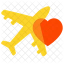 Honeymoon Airplane Heart Icon