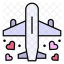 Honeymoon Travel Plane Icon