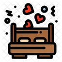 Bed Dating Love Icon