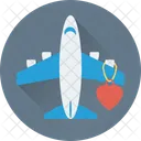 Honeymoon Romantic Airplane Icon