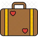 Honeymoon Luggage Briefcase Traveling Bag Icon