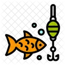 Hooked Fish Angling Fishing Icon