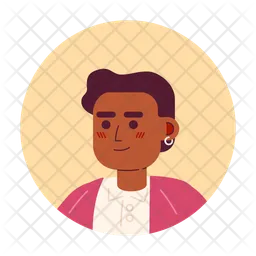 Hoop earring black young man relaxed standing  Icon