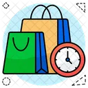 Tiempo De Compras Tiempo De Compra Tiempo De Compra Icono