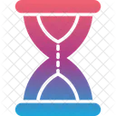 Hora de cristal reloj de arena progreso programar  Icono